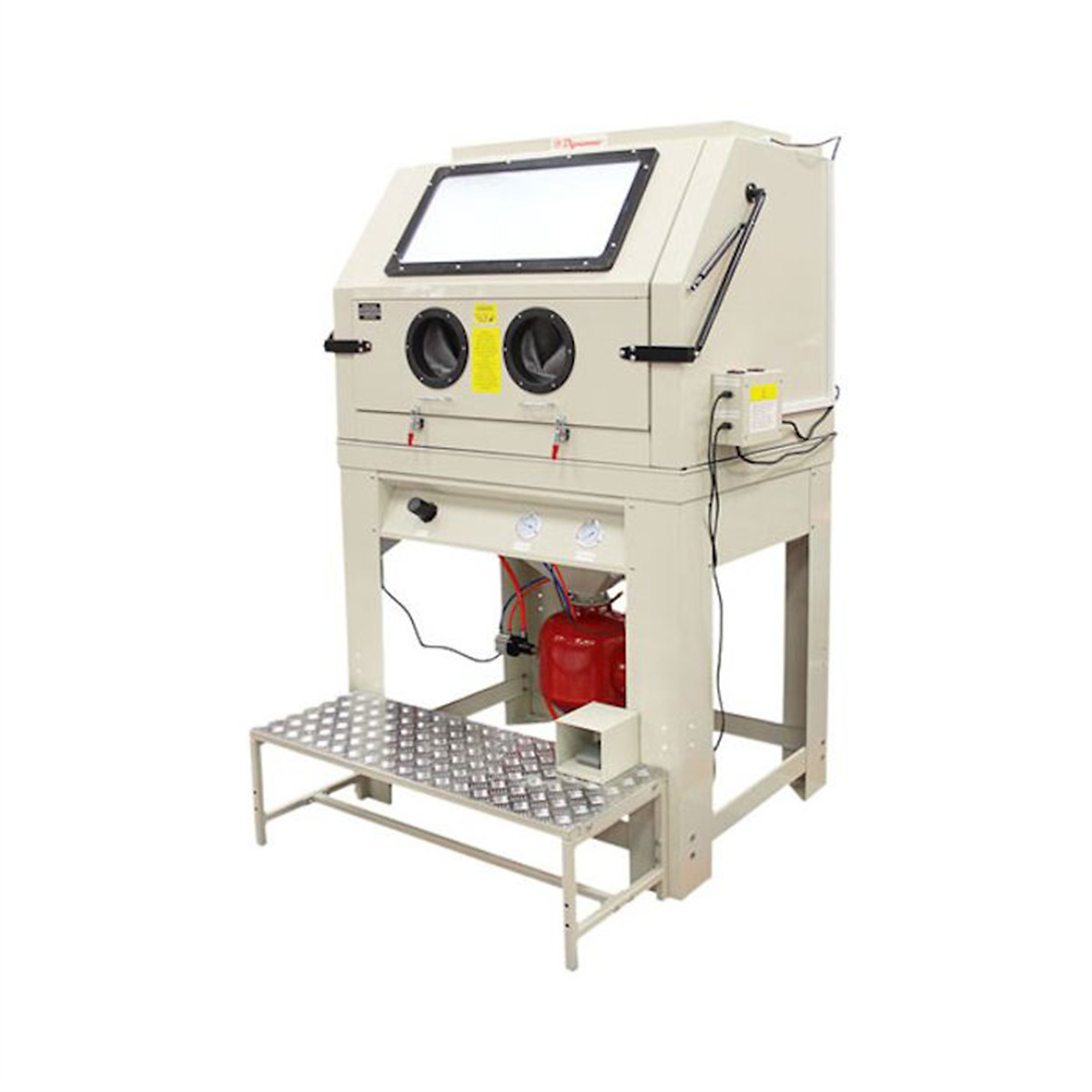 Atlas Automotive Equipment PSBC990 Pressurized Sandblast Cabinet w/Vacuum, 46" x 34" x 33 1/2", Foot Operated Control, Self-contained Dust Collection, XL Top/Front Load Door, 16G Cabinet Panels, 110V